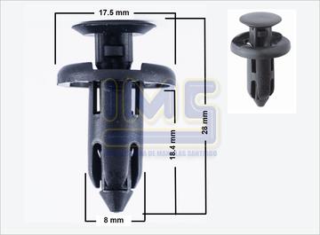 Broche Guardafango Plastico Negro (compra Minima 25/u) Universal Varios img-1 Importadoraims